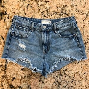 PACSUN Festival Short Distressed Destructed Denim Shorts Cutoffs